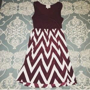 Maroon Chevron GameDay dress